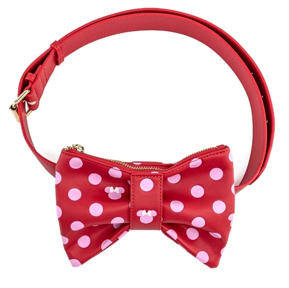 Loungefly Disney Minnie Mouse Pink Bow 2-in-1 Fanny Pack and Minnie backpack - Picture 6 of 10
